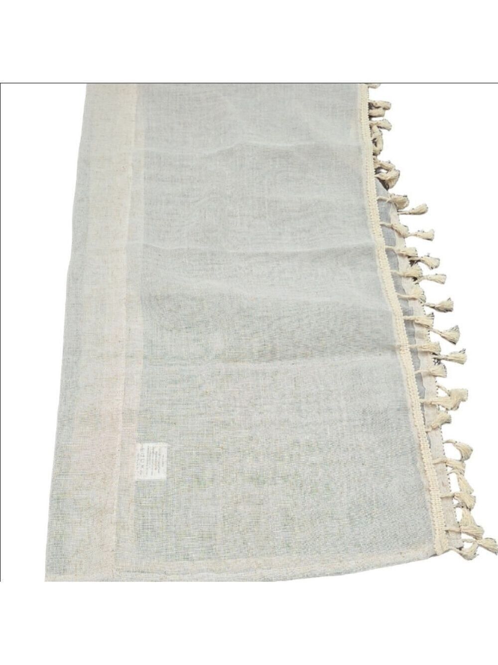 Ivory Cream Tassel Valance Curtains 55" X 25" Set Of 2 NwOT Boho